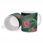 Australia Hakea Ceramic Mug Aussie Native Flowers Indigenous Art - Aussie Hoodie
