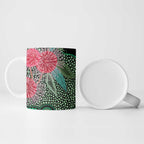 Australia Hakea Ceramic Mug Aussie Native Flowers Indigenous Art - Aussie Hoodie