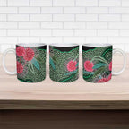 Australia Hakea Ceramic Mug Aussie Native Flowers Indigenous Art - Aussie Hoodie