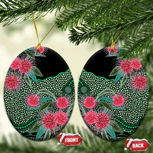 Australia Hakea Ceramic Ornament Aussie Native Flowers Indigenous Art - Aussie Hoodie