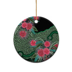 Australia Hakea Ceramic Ornament Aussie Native Flowers Indigenous Art - Aussie Hoodie