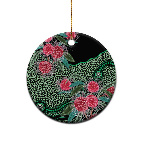Australia Hakea Ceramic Ornament Aussie Native Flowers Indigenous Art - Aussie Hoodie