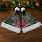 Australia Hakea Christmas Santa Hat Aussie Native Flowers Indigenous Art - Aussie Hoodie
