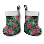 Australia Hakea Christmas Stocking Aussie Native Flowers Indigenous Art - Aussie Hoodie