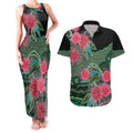 Australia Hakea Couples Matching Tank Maxi Dress and Hawaiian Shirt Aussie Native Flowers Indigenous Art - Aussie Hoodie