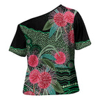 Australia Hakea Cross Shoulder Shirt Aussie Native Flowers Indigenous Art - Aussie Hoodie