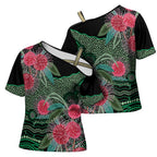 Australia Hakea Cross Shoulder Shirt Aussie Native Flowers Indigenous Art - Aussie Hoodie