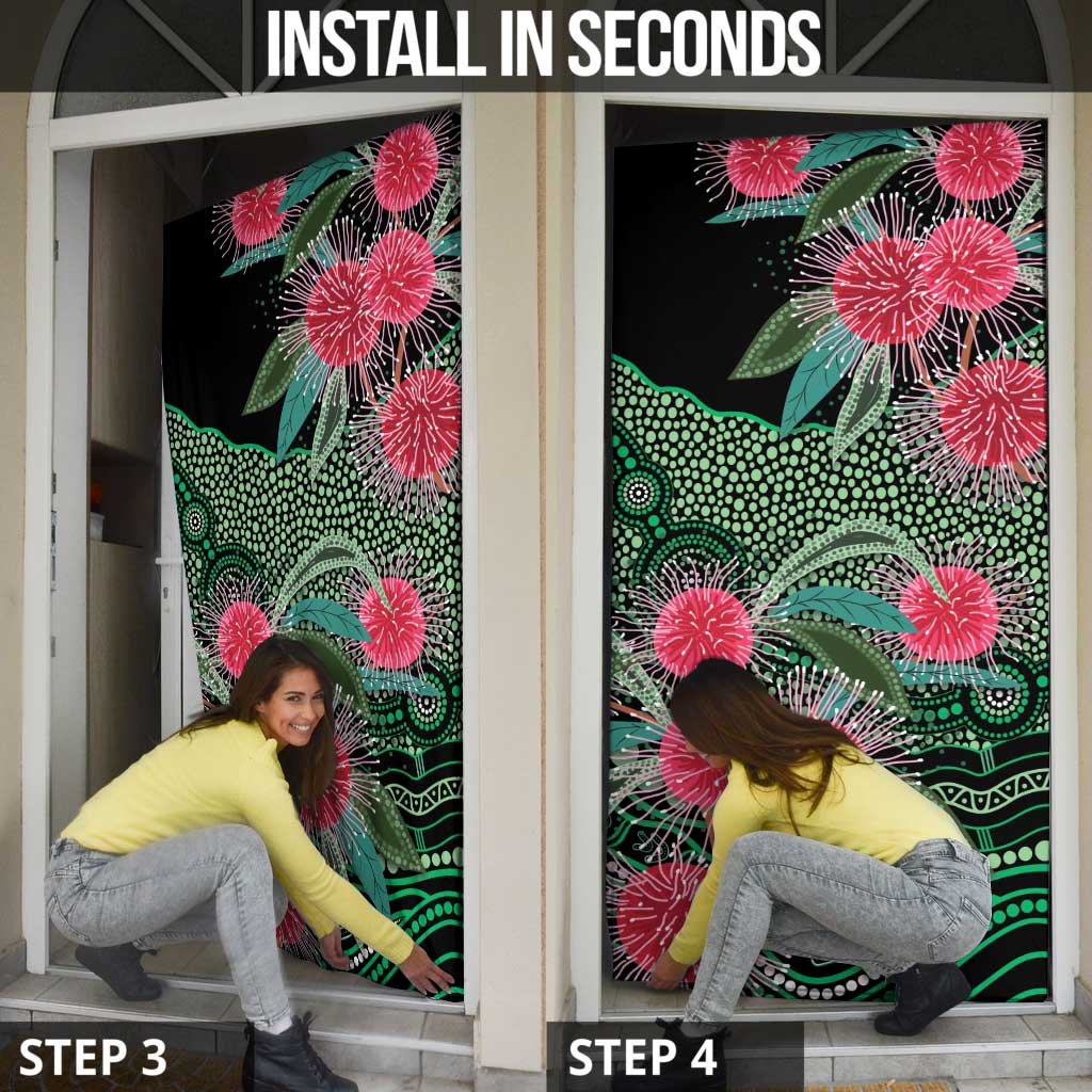 Australia Hakea Door Cover Aussie Native Flowers Indigenous Art - Aussie Hoodie