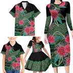 Australia Hakea Family Matching Long Sleeve Bodycon Dress and Hawaiian Shirt Aussie Native Flowers Indigenous Art - Aussie Hoodie