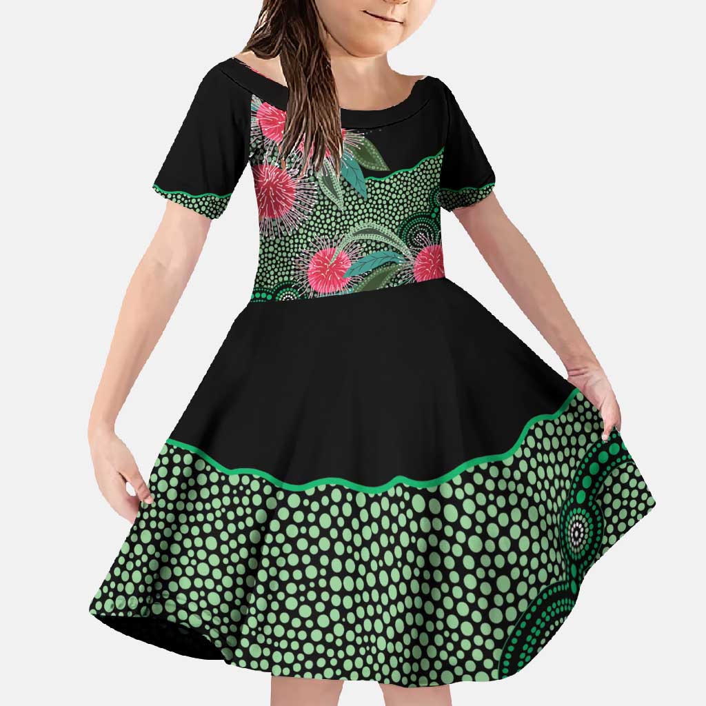 Australia Hakea Family Matching Long Sleeve Bodycon Dress and Hawaiian Shirt Aussie Native Flowers Indigenous Art - Aussie Hoodie