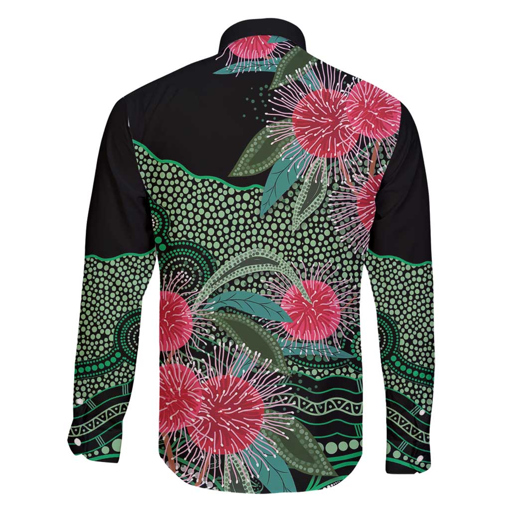 Australia Hakea Family Matching Long Sleeve Bodycon Dress and Hawaiian Shirt Aussie Native Flowers Indigenous Art - Aussie Hoodie