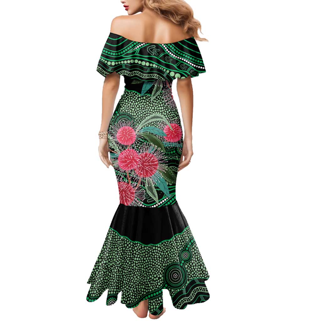 Australia Hakea Family Matching Mermaid Dress and Hawaiian Shirt Aussie Native Flowers Indigenous Art - Aussie Hoodie