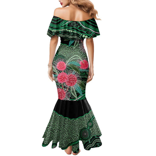 Australia Hakea Family Matching Mermaid Dress and Hawaiian Shirt Aussie Native Flowers Indigenous Art - Aussie Hoodie