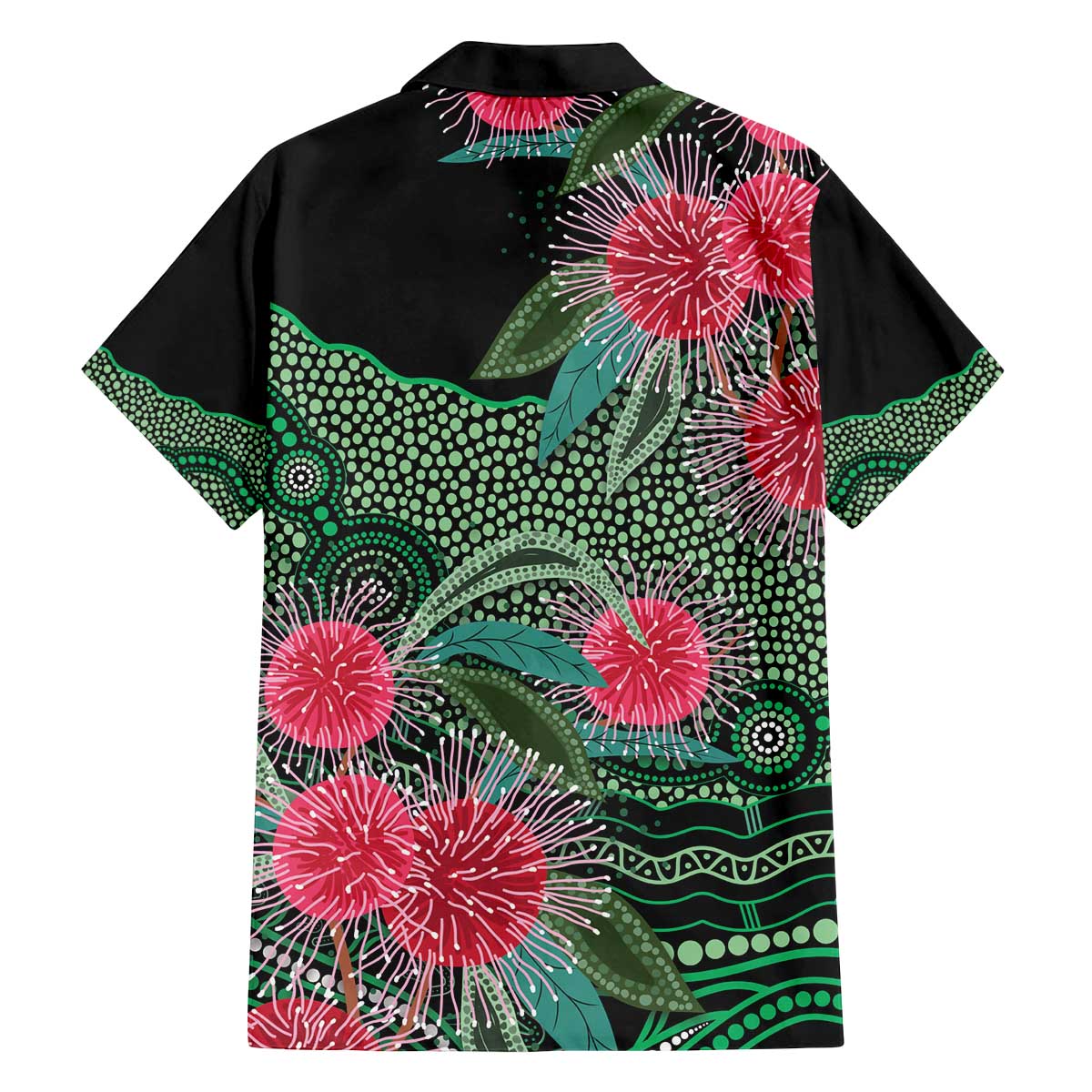 Australia Hakea Family Matching Off The Shoulder Long Sleeve Dress and Hawaiian Shirt Aussie Native Flowers Indigenous Art - Aussie Hoodie