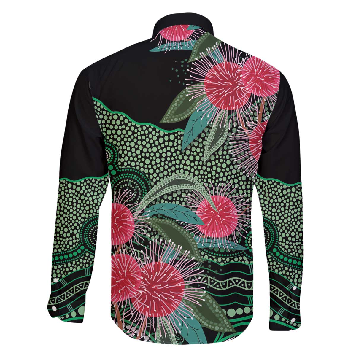 Australia Hakea Family Matching Off The Shoulder Long Sleeve Dress and Hawaiian Shirt Aussie Native Flowers Indigenous Art - Aussie Hoodie