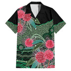 Australia Hakea Family Matching Off Shoulder Maxi Dress and Hawaiian Shirt Aussie Native Flowers Indigenous Art - Aussie Hoodie
