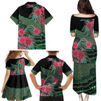 Australia Hakea Family Matching Puletasi and Hawaiian Shirt Aussie Native Flowers Indigenous Art - Aussie Hoodie