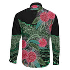 Australia Hakea Family Matching Puletasi and Hawaiian Shirt Aussie Native Flowers Indigenous Art - Aussie Hoodie