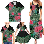 Australia Hakea Family Matching Summer Maxi Dress and Hawaiian Shirt Aussie Native Flowers Indigenous Art - Aussie Hoodie