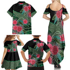 Australia Hakea Family Matching Summer Maxi Dress and Hawaiian Shirt Aussie Native Flowers Indigenous Art - Aussie Hoodie