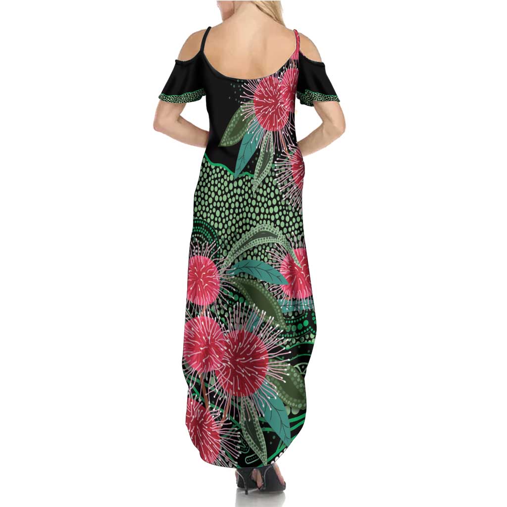 Australia Hakea Family Matching Summer Maxi Dress and Hawaiian Shirt Aussie Native Flowers Indigenous Art - Aussie Hoodie