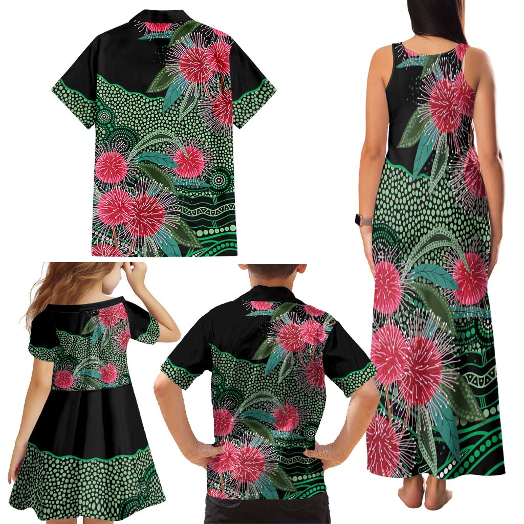 Australia Hakea Family Matching Tank Maxi Dress and Hawaiian Shirt Aussie Native Flowers Indigenous Art - Aussie Hoodie