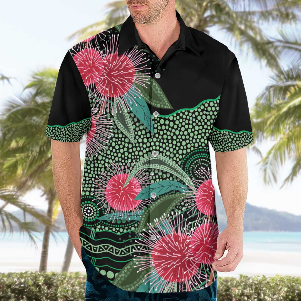 Australia Hakea Hawaiian Shirt Aussie Native Flowers Indigenous Art - Aussie Hoodie