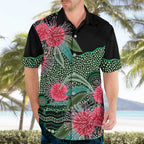 Australia Hakea Hawaiian Shirt Aussie Native Flowers Indigenous Art - Aussie Hoodie
