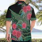 Australia Hakea Hawaiian Shirt Aussie Native Flowers Indigenous Art - Aussie Hoodie