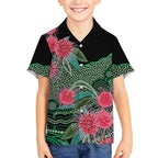 Australia Hakea Hawaiian Shirt Aussie Native Flowers Indigenous Art - Aussie Hoodie