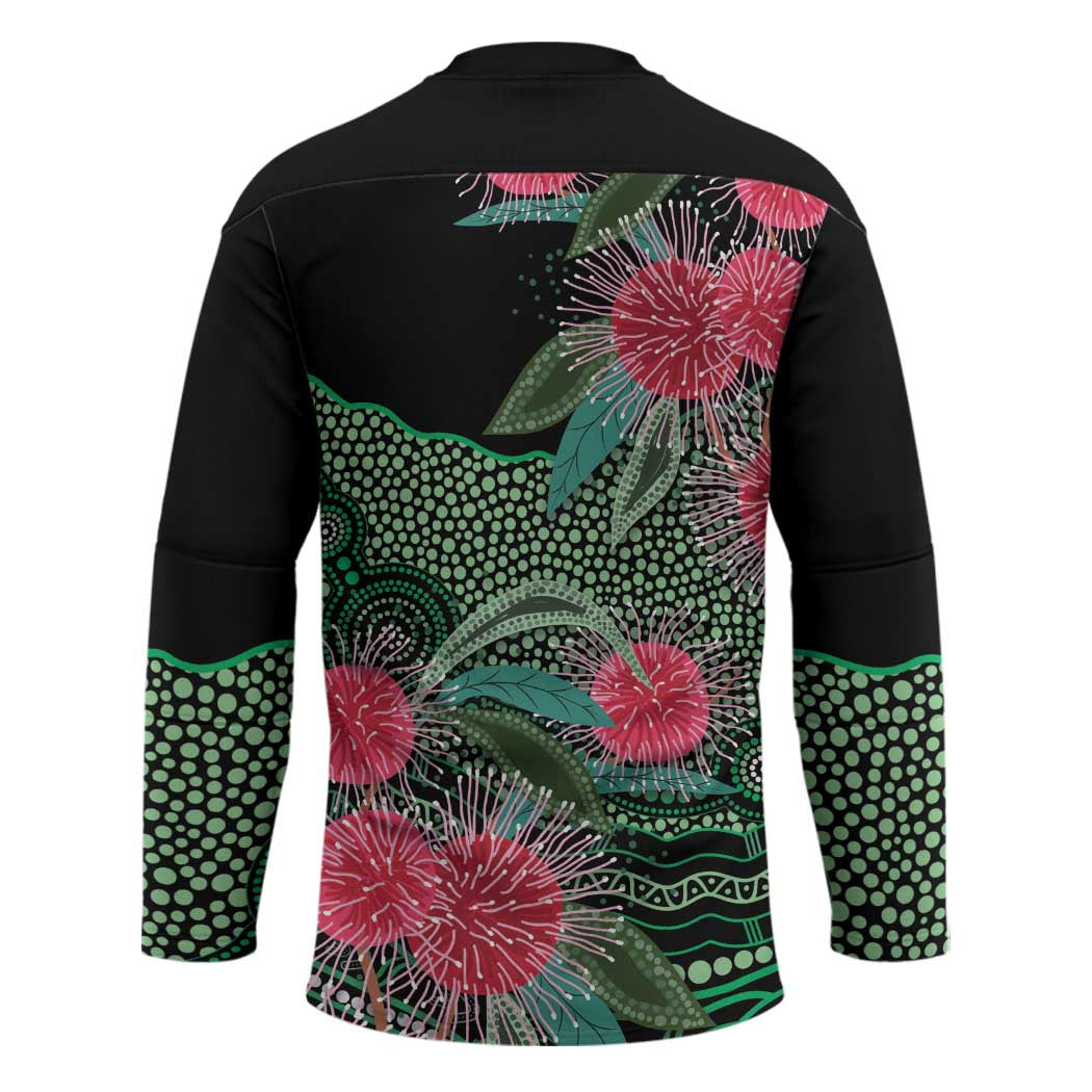 Australia Hakea Hockey Jersey Aussie Native Flowers Indigenous Art - Aussie Hoodie