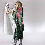 Australia Hakea Hooded Blanket Aussie Native Flowers Indigenous Art - Aussie Hoodie