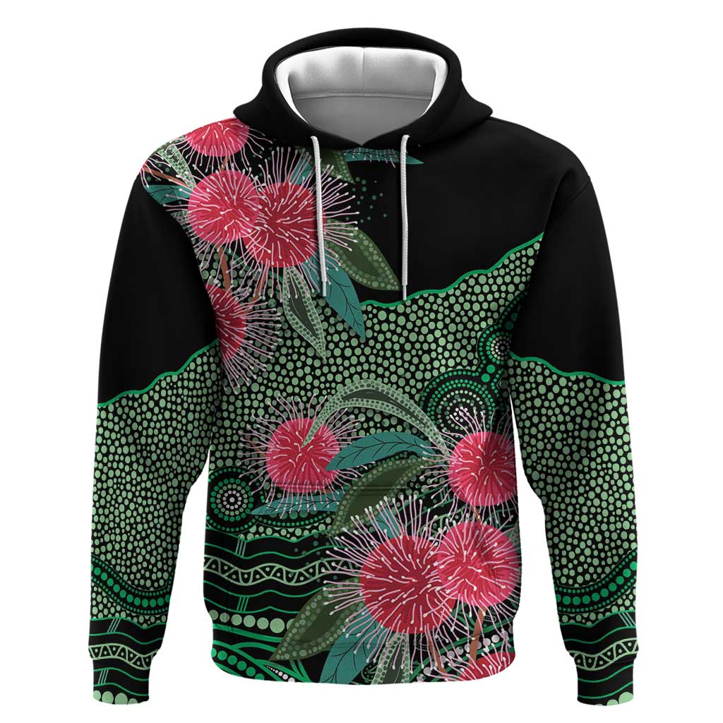 Australia Hakea Hoodie Aussie Native Flowers Indigenous Art - Aussie Hoodie