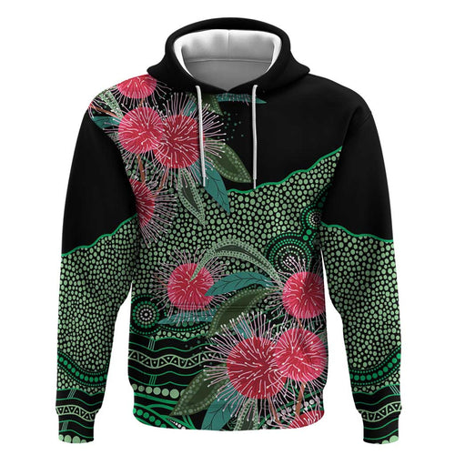 Australia Hakea Hoodie Aussie Native Flowers Indigenous Art - Aussie Hoodie