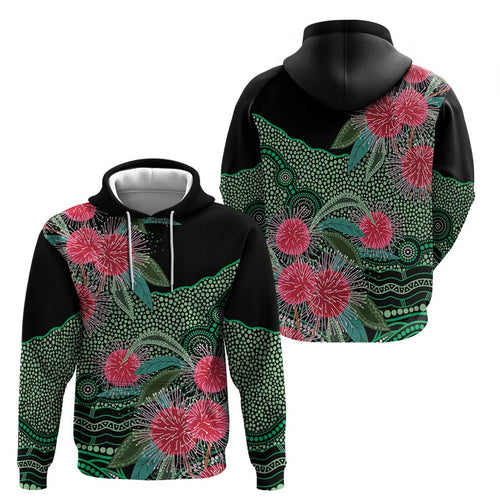 Australia Hakea Hoodie Aussie Native Flowers Indigenous Art - Aussie Hoodie