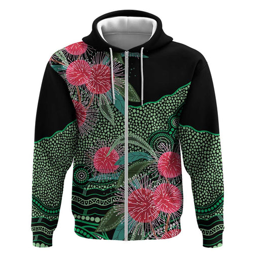 Australia Hakea Hoodie Aussie Native Flowers Indigenous Art - Aussie Hoodie
