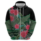Australia Hakea Hoodie Aussie Native Flowers Indigenous Art - Aussie Hoodie