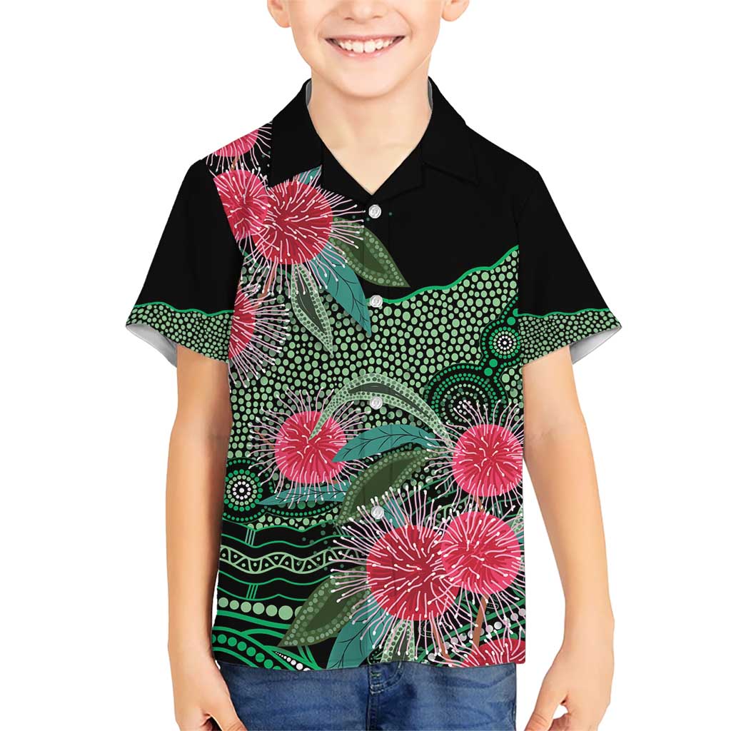 Australia Hakea Kid Hawaiian Shirt Aussie Native Flowers Indigenous Art - Aussie Hoodie