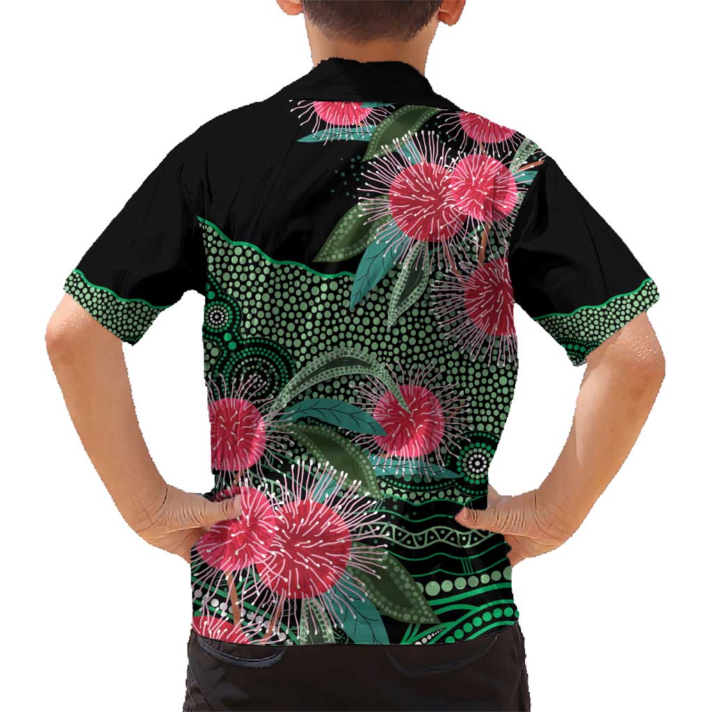 Australia Hakea Kid Hawaiian Shirt Aussie Native Flowers Indigenous Art - Aussie Hoodie