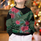 Australia Hakea Kid Ugly Christmas Sweater Aussie Native Flowers Indigenous Art - Aussie Hoodie