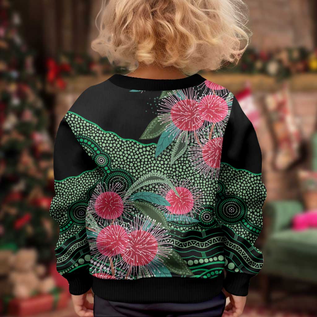 Australia Hakea Kid Ugly Christmas Sweater Aussie Native Flowers Indigenous Art - Aussie Hoodie
