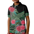 Australia Hakea Kid Polo Shirt Aussie Native Flowers Indigenous Art - Aussie Hoodie