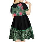 Australia Hakea Kid Short Sleeve Dress Aussie Native Flowers Indigenous Art - Aussie Hoodie