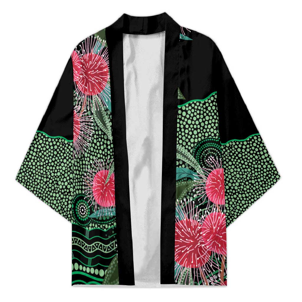 Australia Hakea Kimono Aussie Native Flowers Indigenous Art - Aussie Hoodie