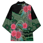 Australia Hakea Kimono Aussie Native Flowers Indigenous Art - Aussie Hoodie
