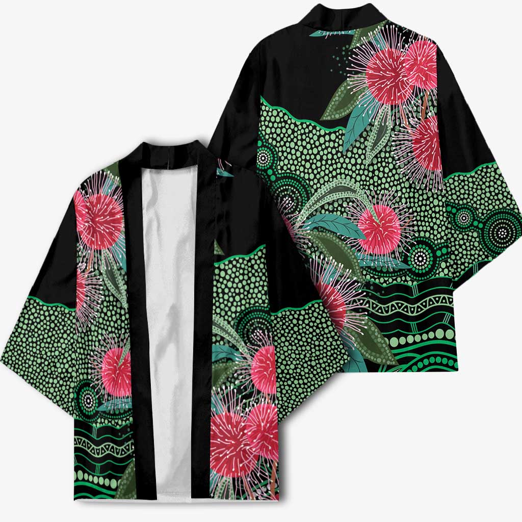 Australia Hakea Kimono Aussie Native Flowers Indigenous Art - Aussie Hoodie