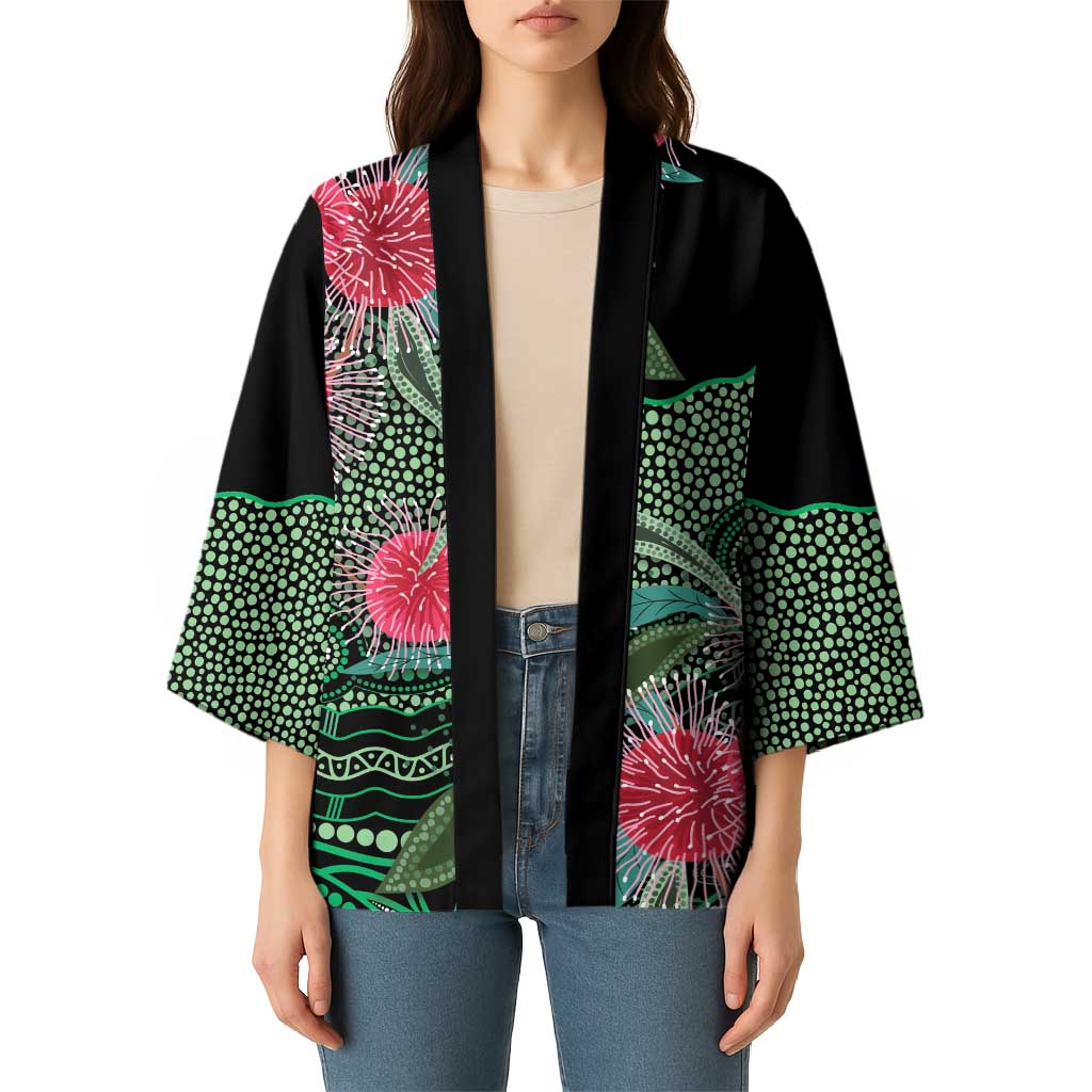Australia Hakea Kimono Aussie Native Flowers Indigenous Art - Aussie Hoodie