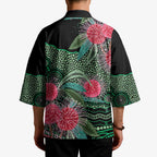 Australia Hakea Kimono Aussie Native Flowers Indigenous Art - Aussie Hoodie