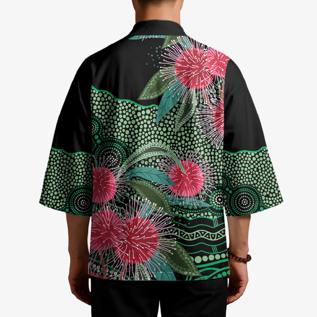 Australia Hakea Kimono Aussie Native Flowers Indigenous Art - Aussie Hoodie