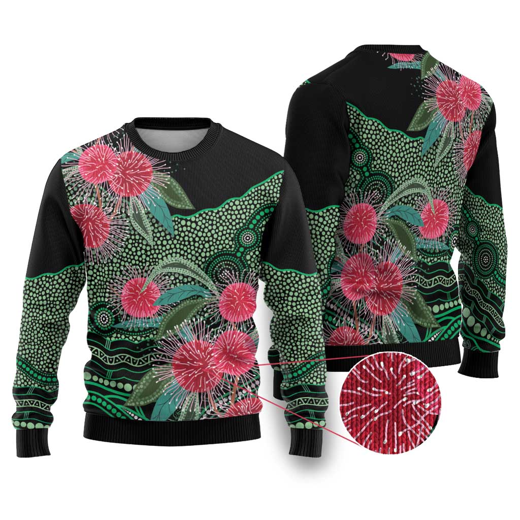 Australia Hakea Ugly Christmas Sweater Aussie Native Flowers Indigenous Art - Aussie Hoodie